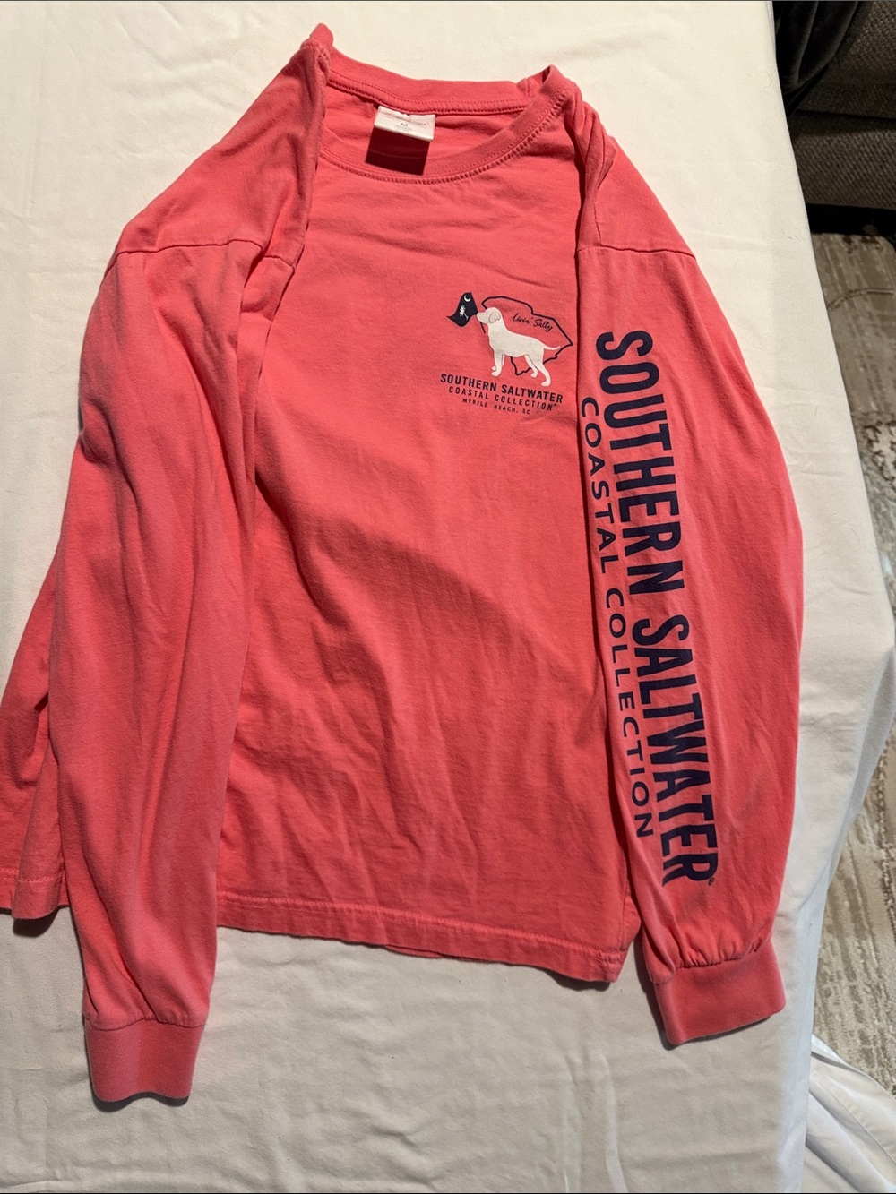 Southern Saltwater Coastal Collection Crewneck Sweater - Coral
